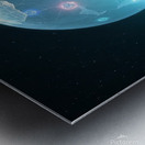  A Crystal Planet Floating in Deep Space Metal print
