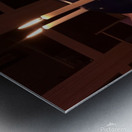 The dolphin with candles on the table is amazing and beautiful Metal print