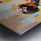 Oil painting depicting children playing rich text Metal print