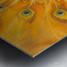 A majestic peacock in a classic oil painting styl Metal print