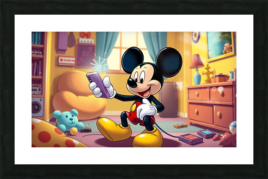 Mickey Mouse is coming from Disney Picture Frame print