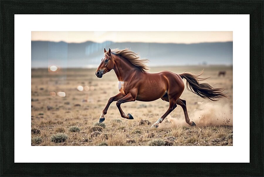 The Majestic Horse Running Wild Picture Frame print