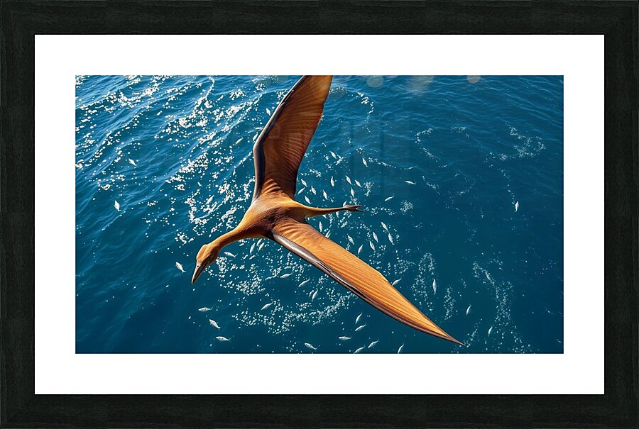 Spinosaurus Stalking the Waters Picture Frame print