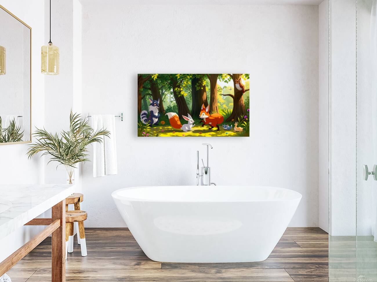 Collection of cute jungle animals Reproduction