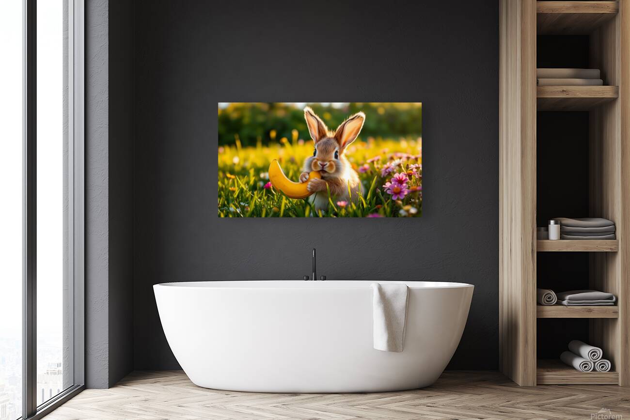  The rabbit eats bananas Reproduction