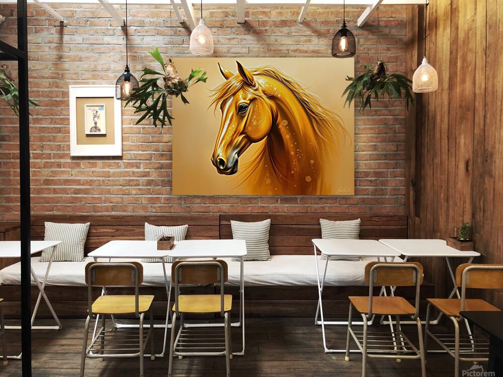 An imaginative artistic painting of a purebred horse Reproduction