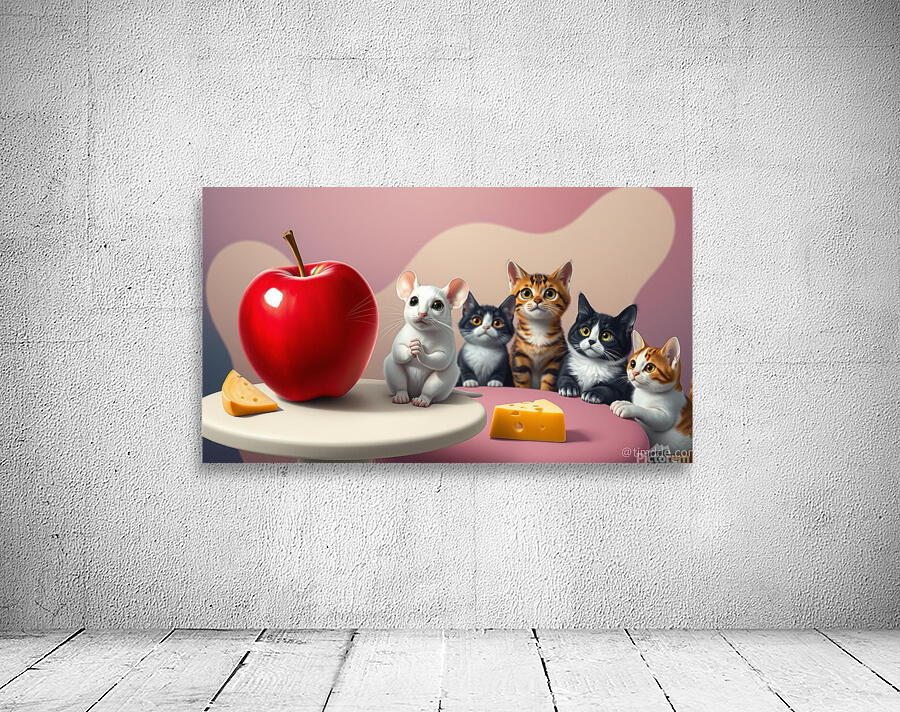 A White Mouse Eating A Medium KUCIu Wall Preview