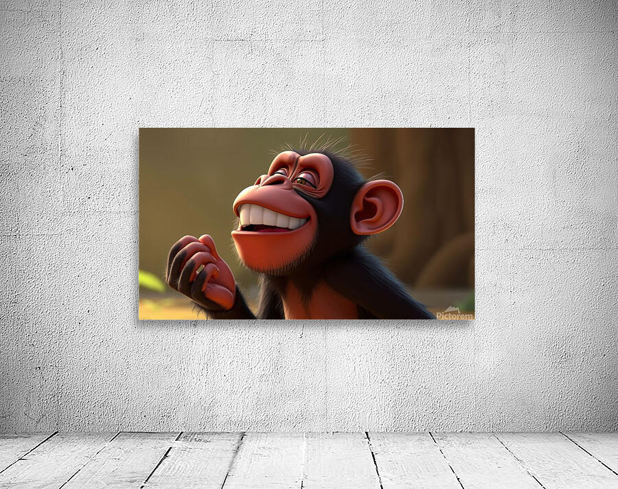 The Laughing Chimpanzee Wall Preview