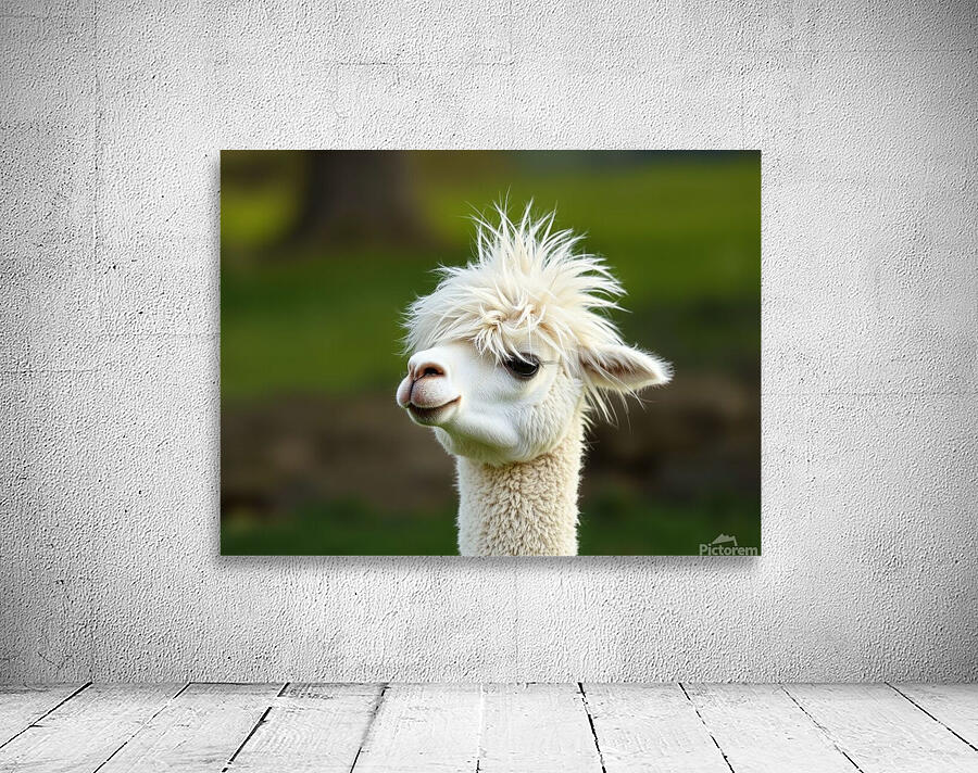 Alpaca with a Funky Hairstyle Wall Preview