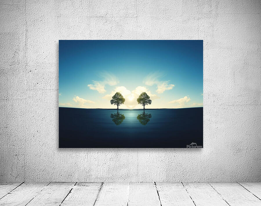 A Heart-Shaped Reflection in Water Wall Preview