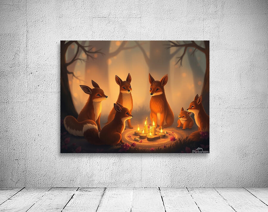 A digital painting depicting a soft dreamy atmosp Wall Preview