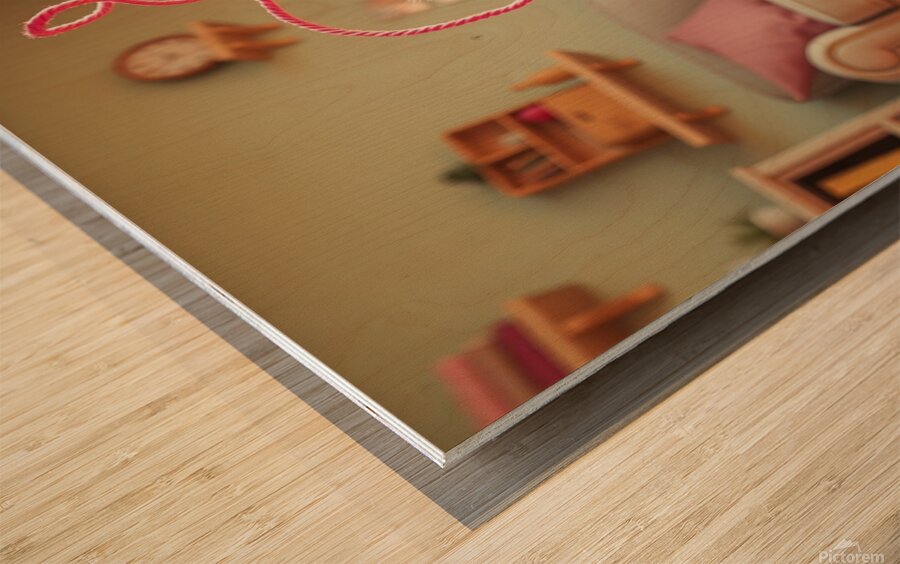 Un Petit Chat Joue Avec Un eybtZ Wood print