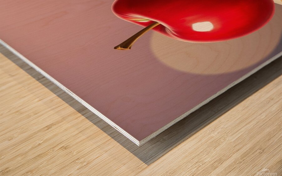 A White Mouse Eating A Medium KUCIu Wood print