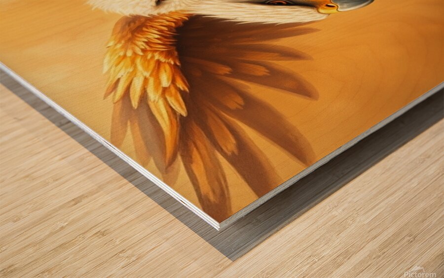 A fantasy painting of a double eagle Wood print