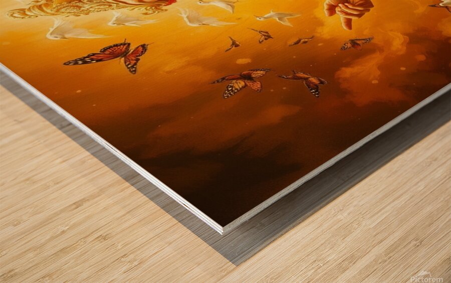 Classic oil painting God Bossa luxuriously resple Wood print