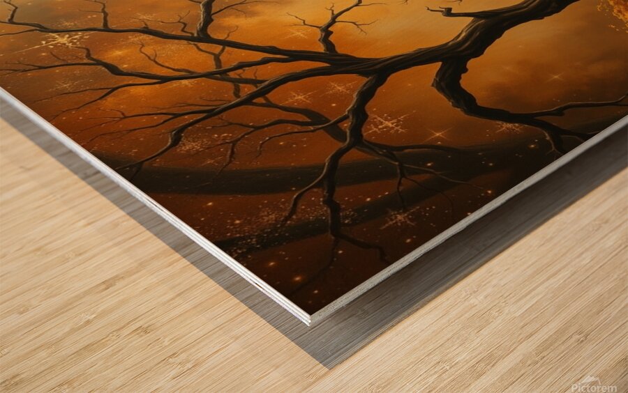 Fantasy wall art painting 3 Wood print