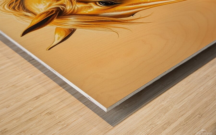 An imaginative artistic painting of a purebred horse Wood print