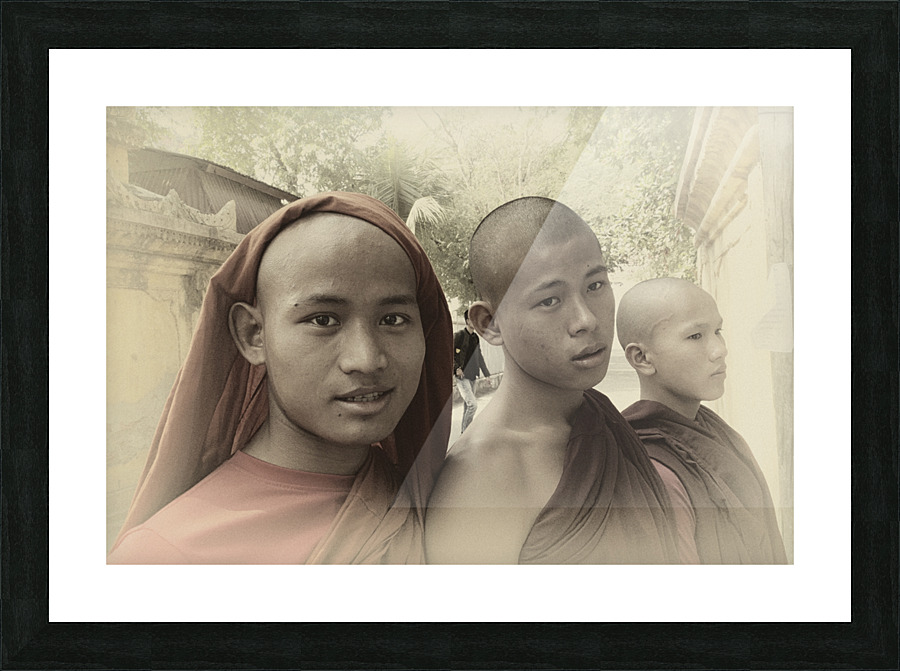 Buddhist students Picture Frame print