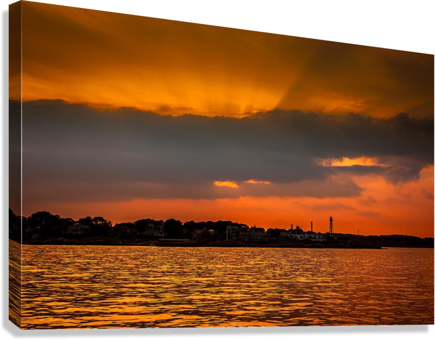 Radiant Dusk Over Marblehead Lighthouse Canvas Print