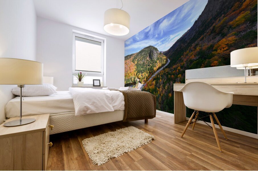 Falls Embrace: Dixville Notch in Late Afternoon Light Mural print