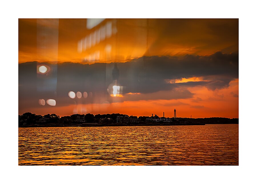Radiant Dusk Over Marblehead Lighthouse Picture Frame print