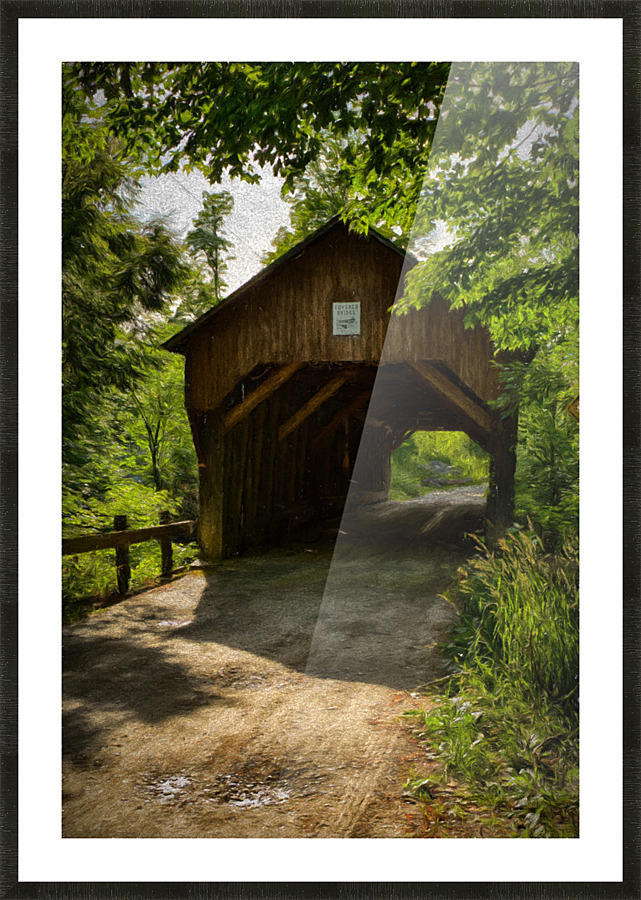 Blow Me Down Covered Bridge Picture Frame print