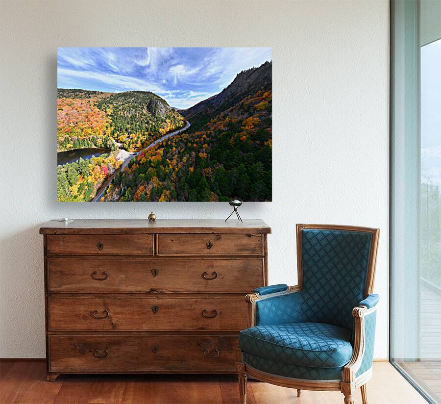 Falls Embrace: Dixville Notch in Late Afternoon Light Reproduction