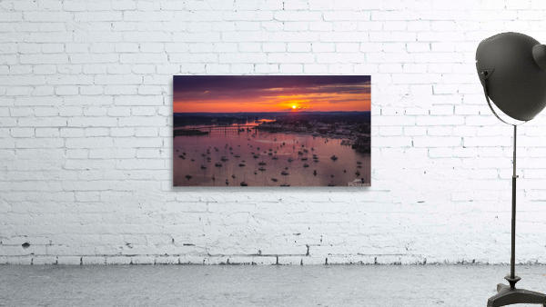 Sunset over Beverly Harbor Wall Preview