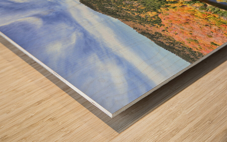 Falls Embrace: Dixville Notch in Late Afternoon Light Wood print