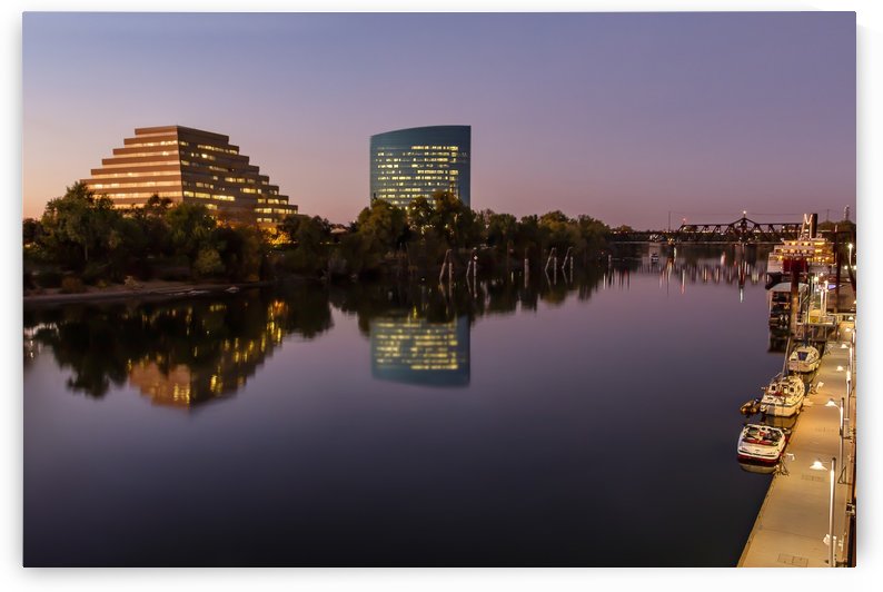 Sacramento Riverfront Sunset by Gary Geddes