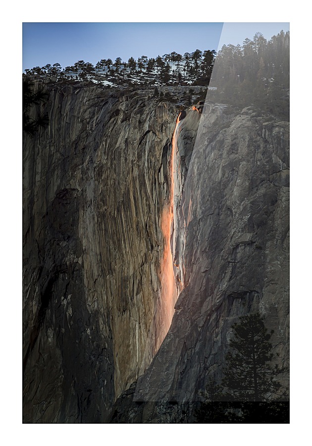 Yosemite Firefall Picture Frame print