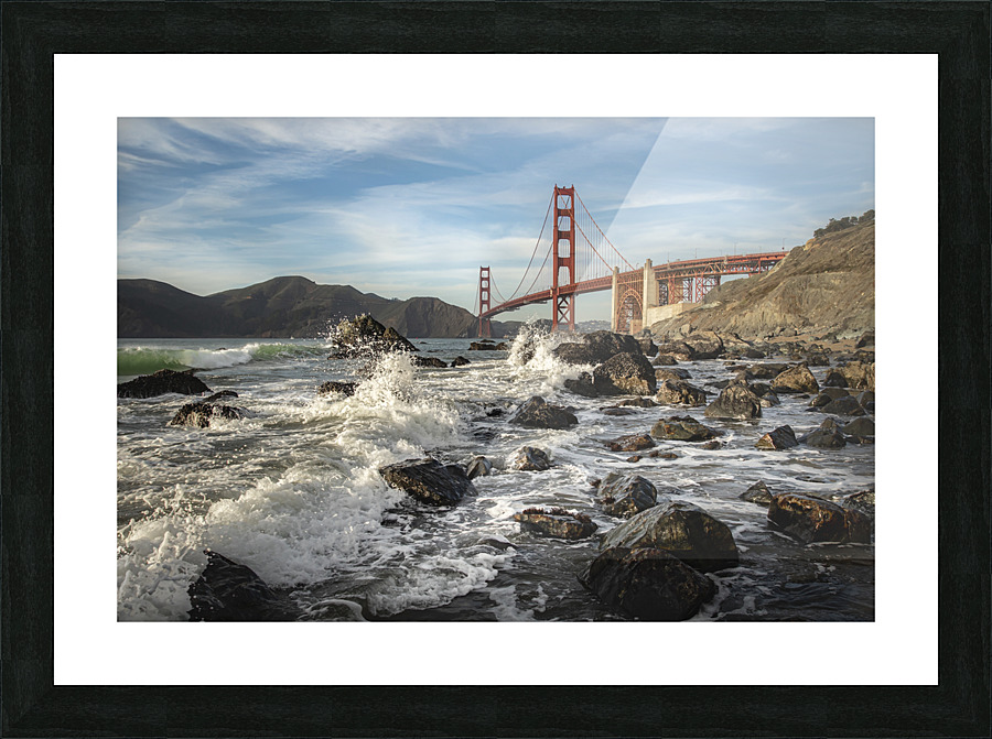 Golden Splash Picture Frame print