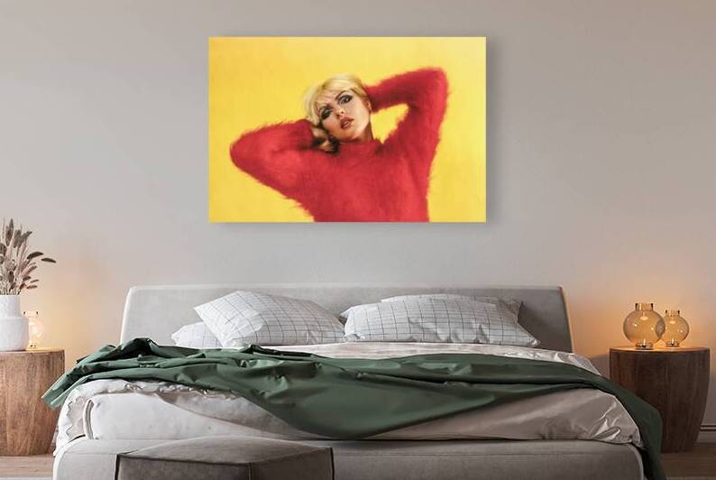 Debbie Harry Red Sweater - Vintage Celebrity Photography Sale Online by Trix Rosen Photography