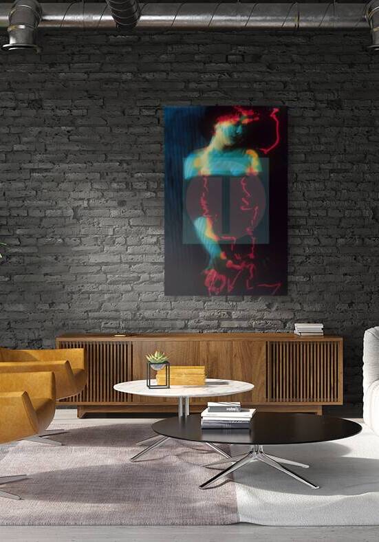 Drawing With Red Thread - Neon Light Photography by Trix Rosen by Trix Rosen Photography