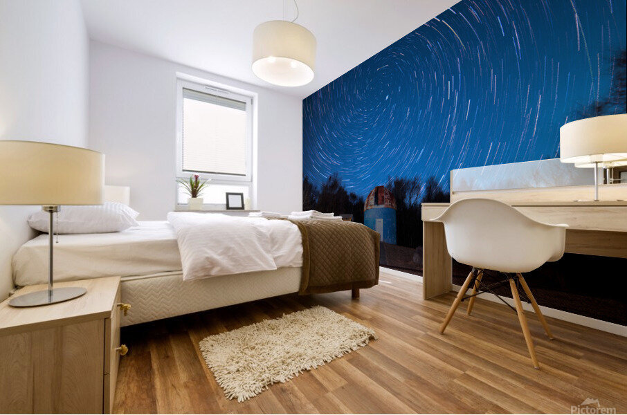 Inverted star trails Mural print