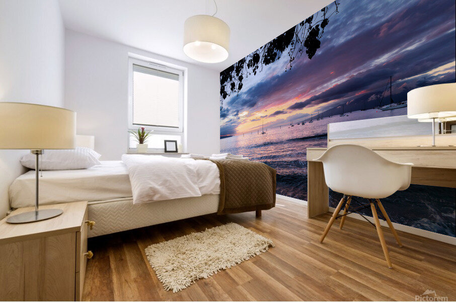A Luau Sunset Mural print