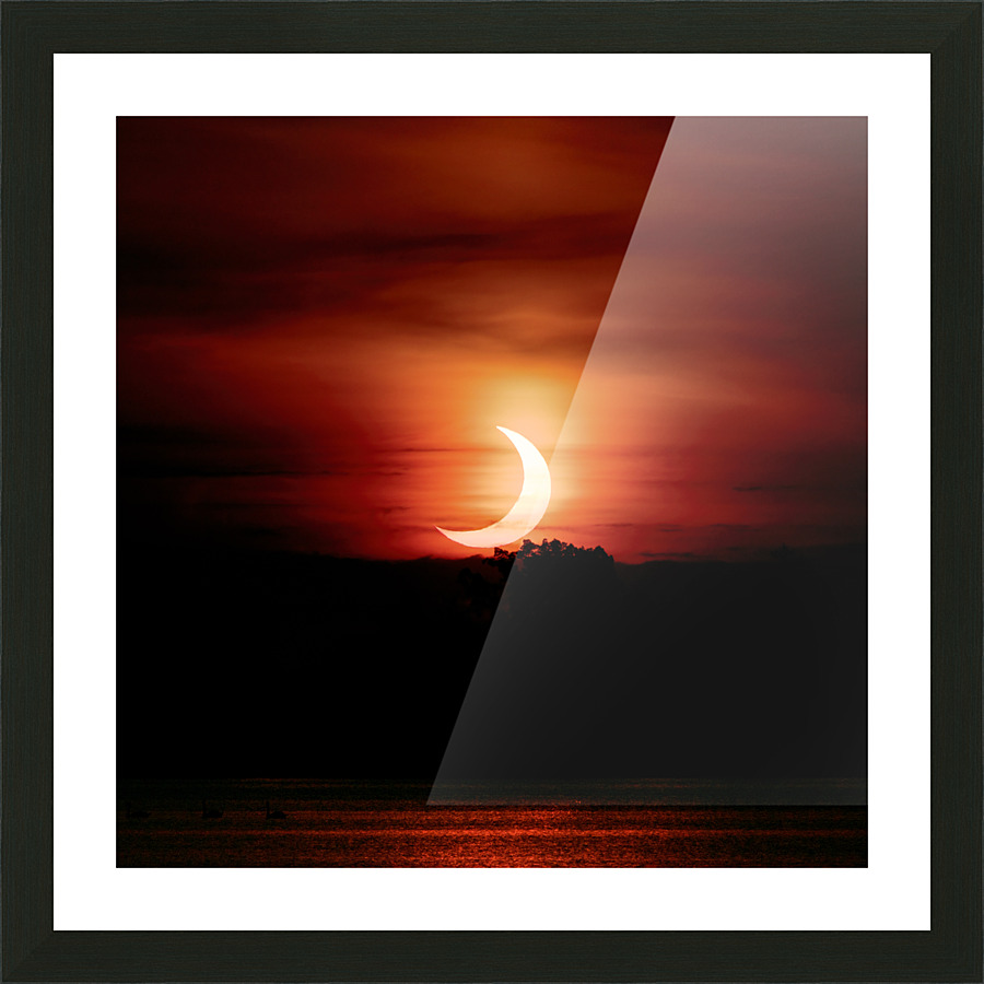 Junes Partial Solar Eclipse Picture Frame print