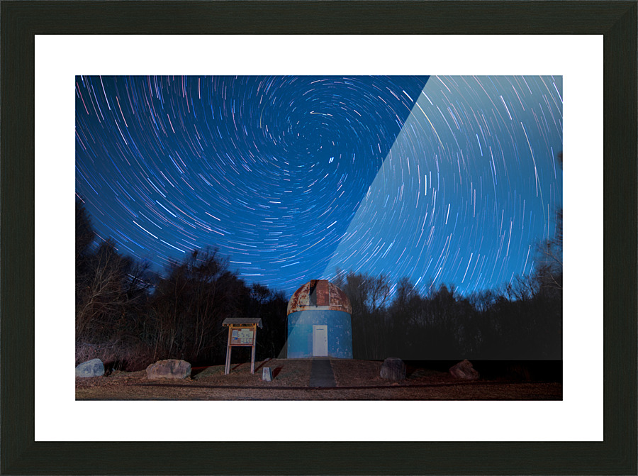 Inverted star trails Picture Frame print