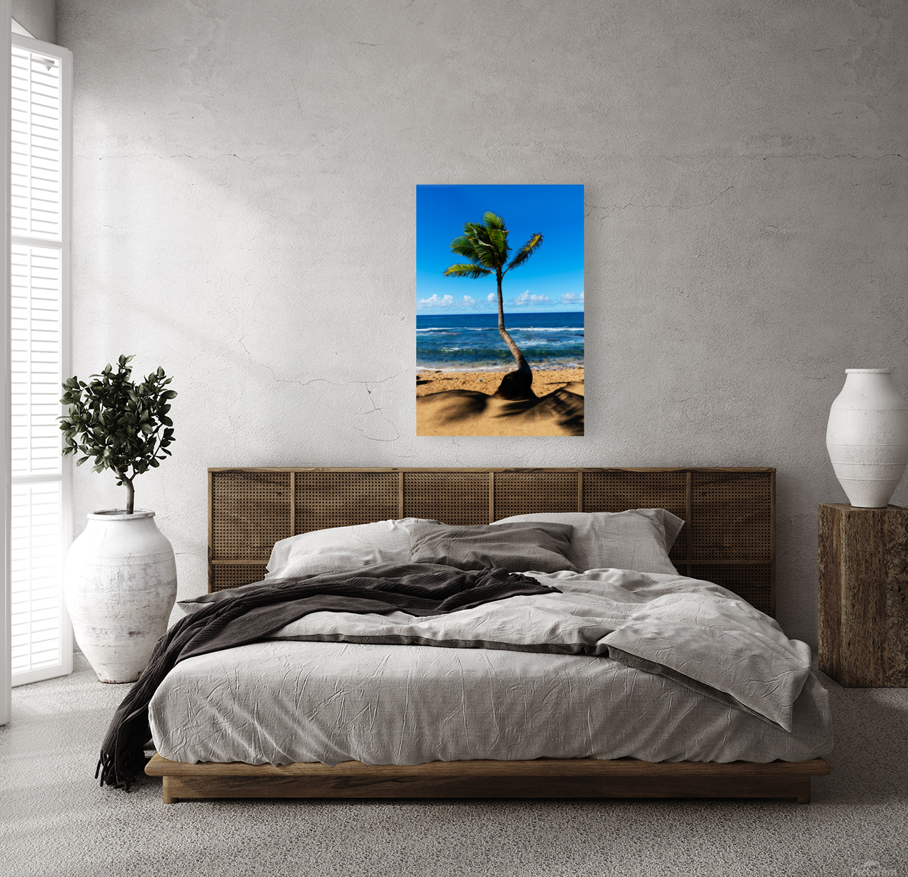 A Leaning Palm Tree Reproduction