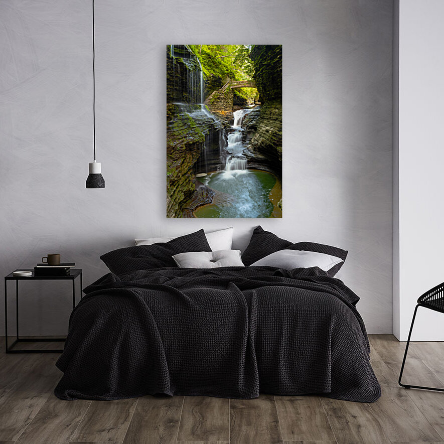 Rainbow falls flowing Reproduction
