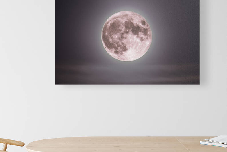 Super Moon Through the Clouds by KajanCollective