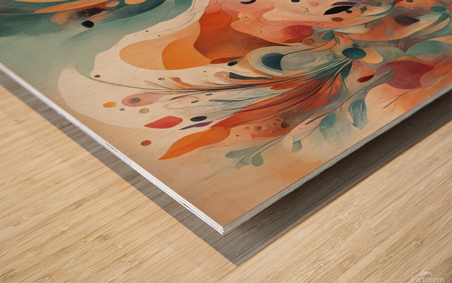 Boho Abstract II  Wood print