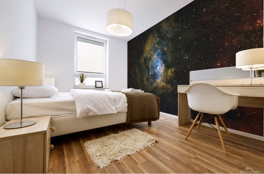 Bubble Nebula in SHO Mural print