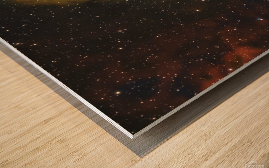 Bubble Nebula in SHO Wood print