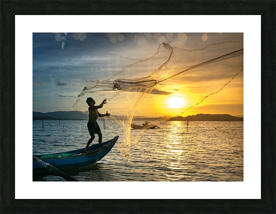 fisherman Picture Frame print
