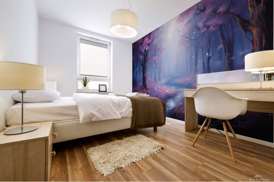 Plum Forest of Dreams Mural print