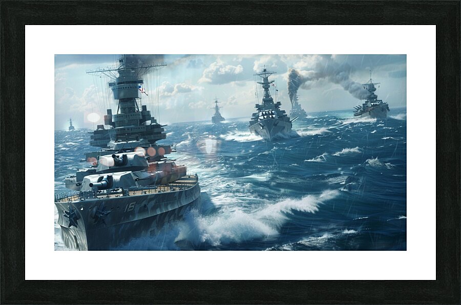 Battle on the North Sea 2 1 Picture Frame print