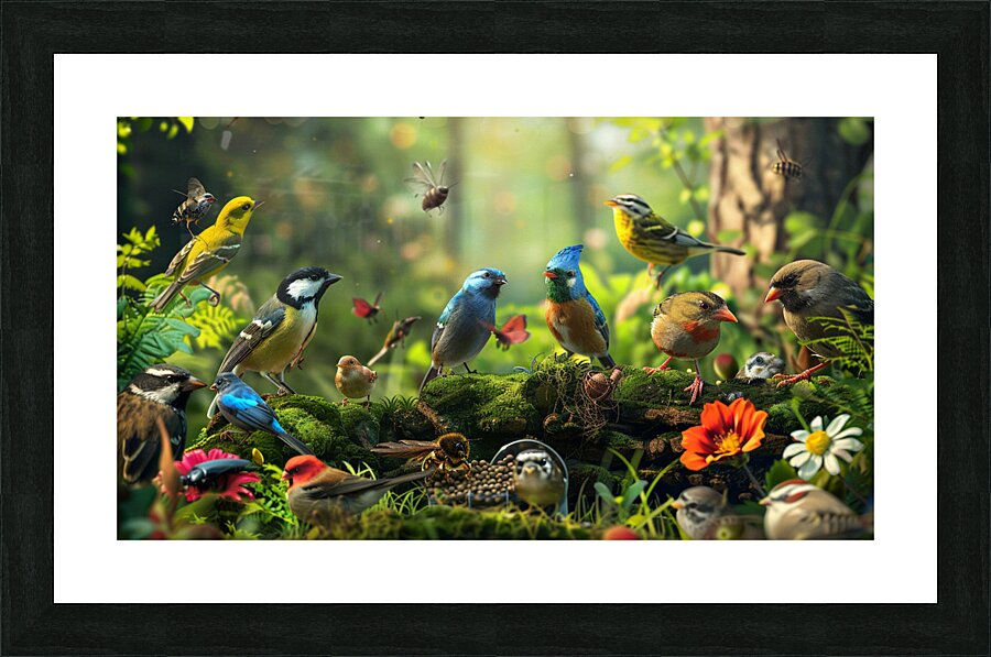 Birds Chatting 1 Picture Frame print