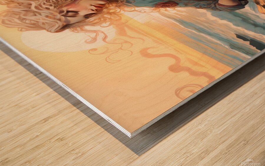 Beach Chords II Wood print