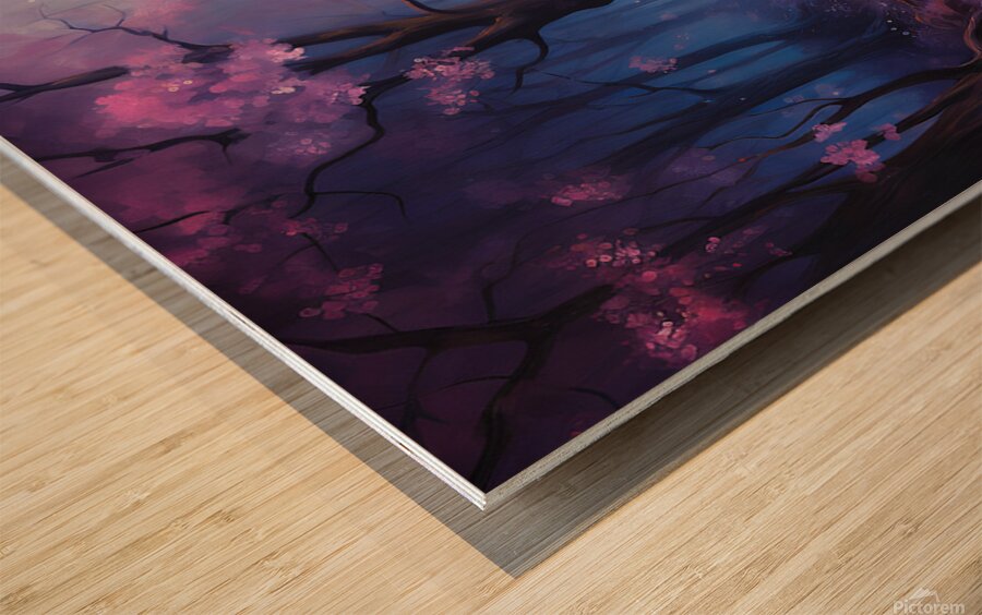 Plum Forest of Dreams Wood print